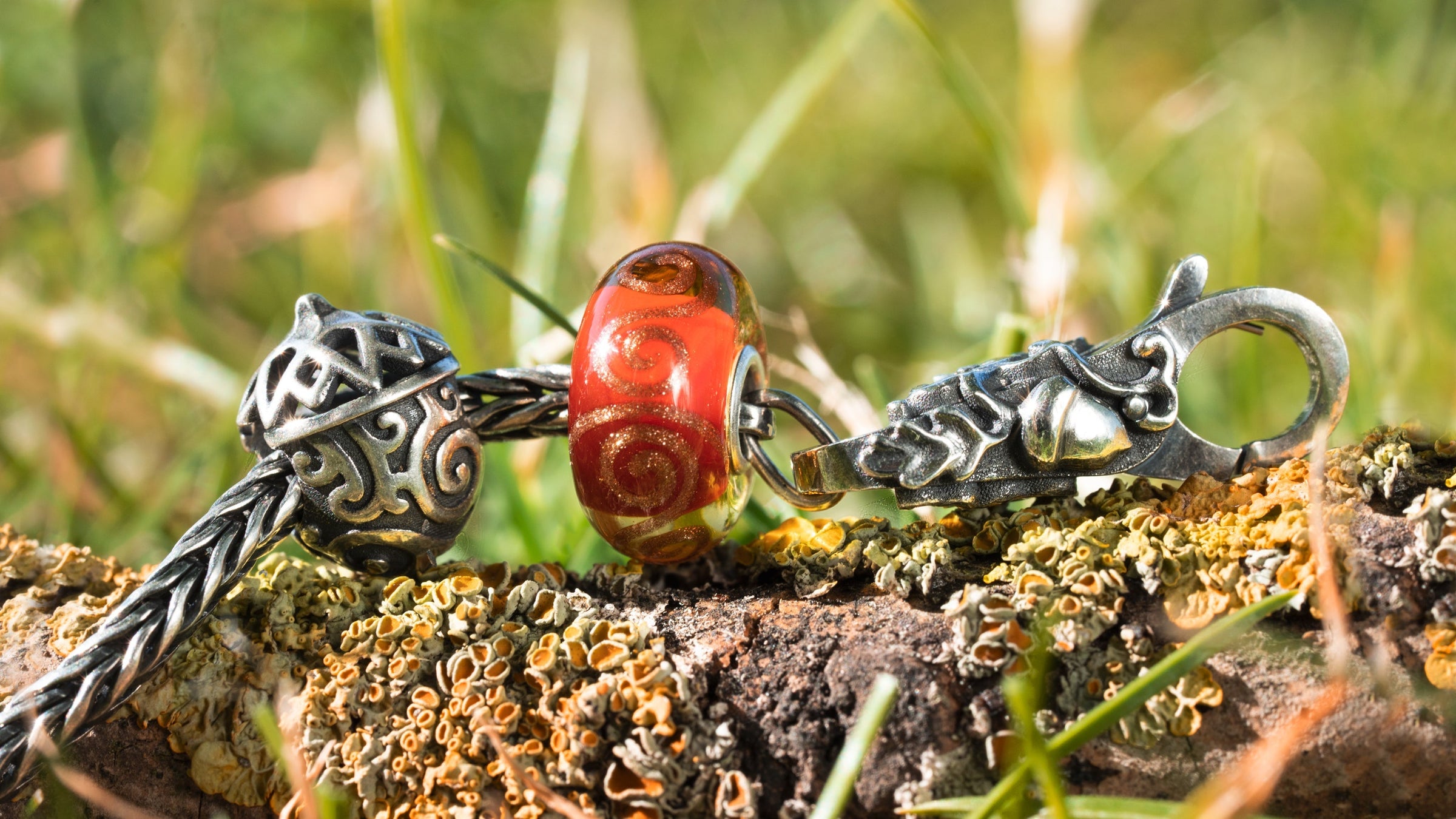 Trollbeads Bracelet of Potential with acorns and autumn colors