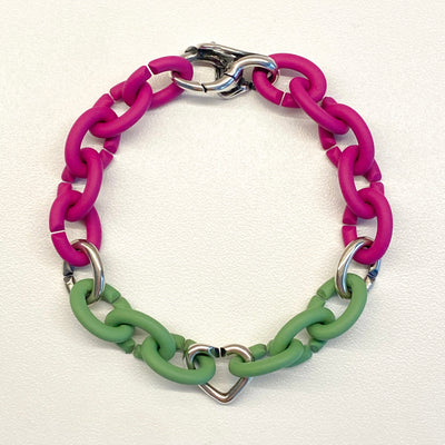 X Jewellery apyrankė "Meilė viduje", šviesiai žalia - rožinė