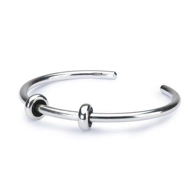Sidabro „Bangle“ Apyrankė su Dviem Sidabro „Stabdžiukais“