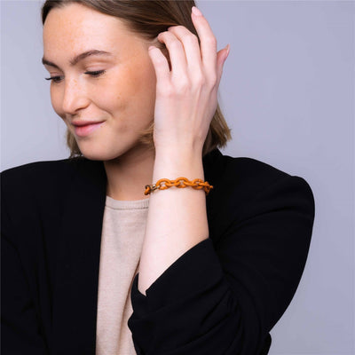 X Jewellery Apyrankė, tamsiai oranžinė