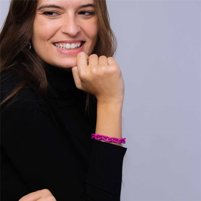 X Jewellery apyrankė, ryškiai rožinė